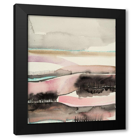 Sunset Ridge Black Modern Wood Framed Art Print by Evans-Sills, Faith