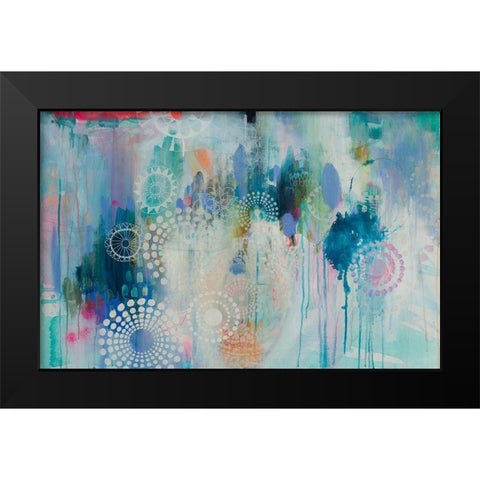 Spring Fling Black Modern Wood Framed Art Print by Evans-Sills, Faith