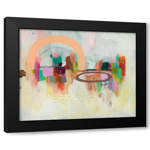 Ripples Black Modern Wood Framed Art Print by Evans-Sills, Faith