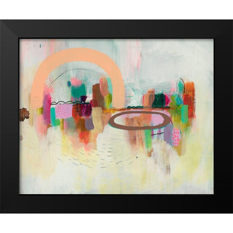 Ripples Black Modern Wood Framed Art Print by Evans-Sills, Faith