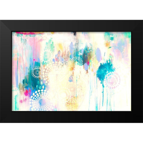 Pastel Fling Black Modern Wood Framed Art Print by Evans-Sills, Faith