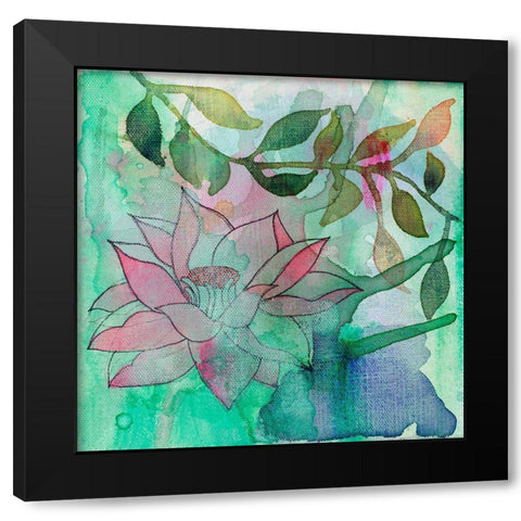 Cool Bloom 2 Black Modern Wood Framed Art Print by Evans-Sills, Faith