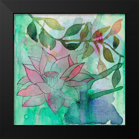 Cool Bloom 2 Black Modern Wood Framed Art Print by Evans-Sills, Faith
