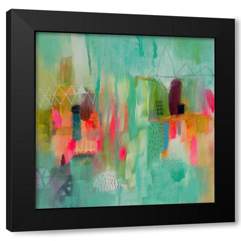 Xploding Spring 1 Black Modern Wood Framed Art Print by Evans-Sills, Faith