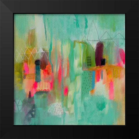 Xploding Spring 1 Black Modern Wood Framed Art Print by Evans-Sills, Faith