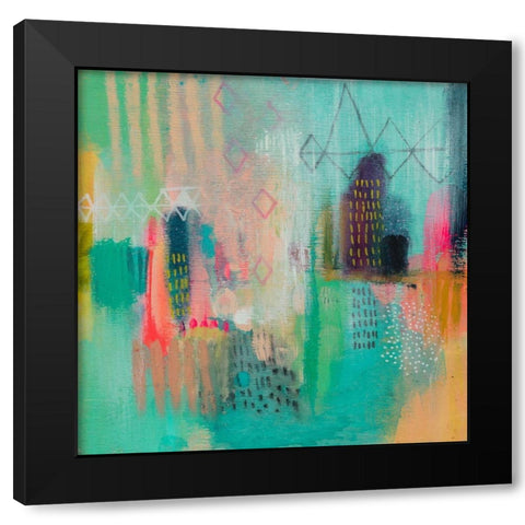 Xploding Spring 2 Black Modern Wood Framed Art Print by Evans-Sills, Faith