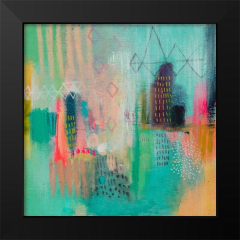 Xploding Spring 2 Black Modern Wood Framed Art Print by Evans-Sills, Faith