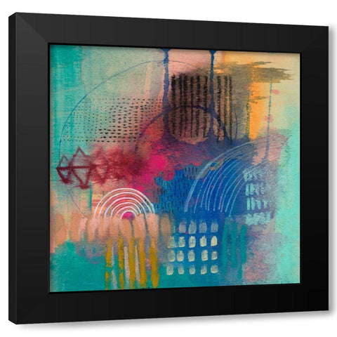Give It Up Black Modern Wood Framed Art Print with Double Matting by Evans-Sills, Faith