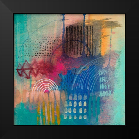 Give It Up Black Modern Wood Framed Art Print by Evans-Sills, Faith