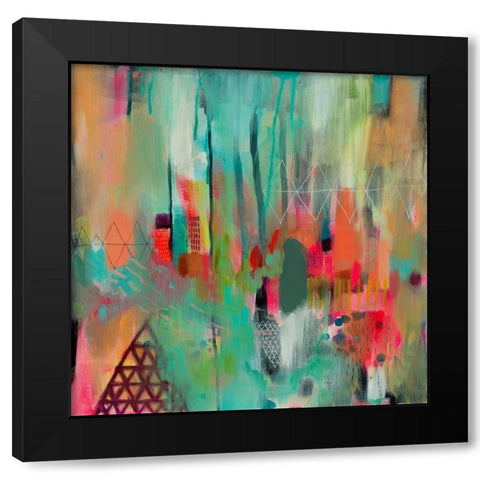 Surge Black Modern Wood Framed Art Print with Double Matting by Evans-Sills, Faith