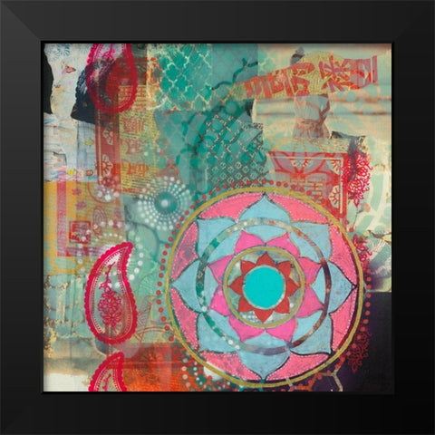 Spherical Light Black Modern Wood Framed Art Print by Evans-Sills, Faith