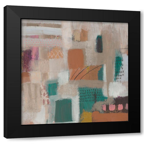 Abstract City 1 Black Modern Wood Framed Art Print by Evans-Sills, Faith