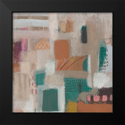 Abstract City 1 Black Modern Wood Framed Art Print by Evans-Sills, Faith