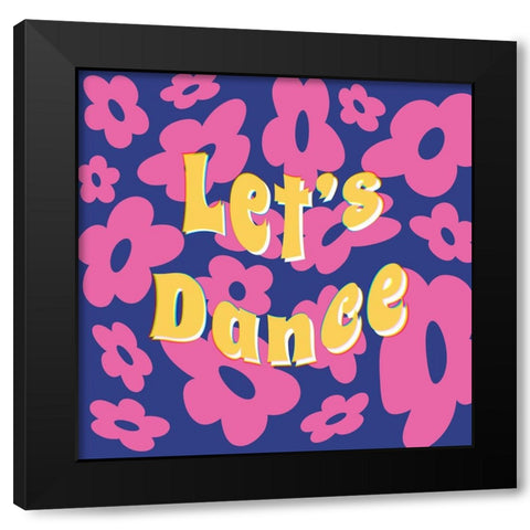 Lets Dance Black Modern Wood Framed Art Print with Double Matting by Buenfil, Andrea