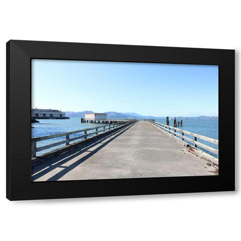 Alcatraz SF Black Modern Wood Framed Art Print with Double Matting by Frances, Stephanie