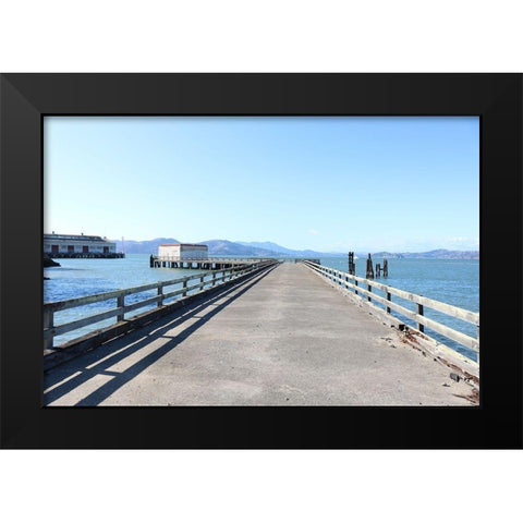 Alcatraz SF Black Modern Wood Framed Art Print by Frances, Stephanie