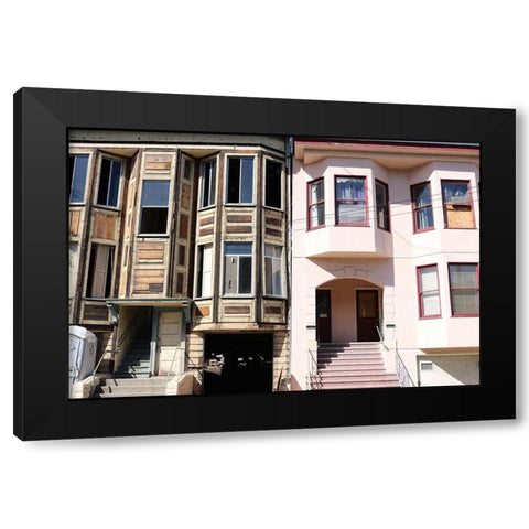 Contract Sanfran Black Modern Wood Framed Art Print by Frances, Stephanie