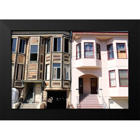 Contract Sanfran Black Modern Wood Framed Art Print by Frances, Stephanie