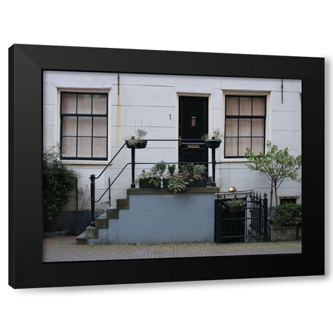 Door Plants Amsterdam Black Modern Wood Framed Art Print with Double Matting by Frances, Stephanie