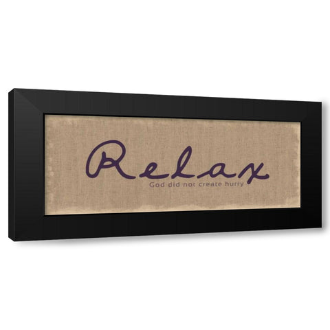 Relax Black Modern Wood Framed Art Print with Double Matting by Gibbons, Lauren