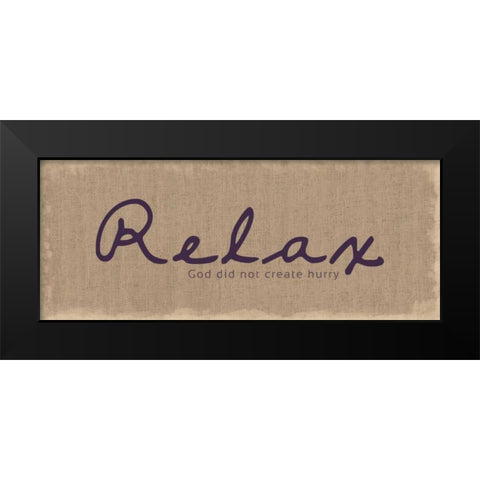 Relax Black Modern Wood Framed Art Print by Gibbons, Lauren