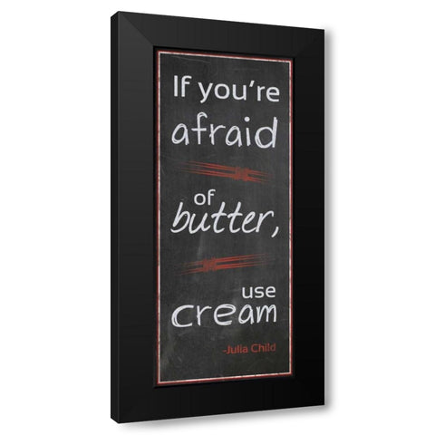 Julia Child Black Modern Wood Framed Art Print with Double Matting by Gibbons, Lauren