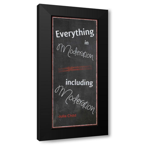 Everything In Moderation Black Modern Wood Framed Art Print by Gibbons, Lauren