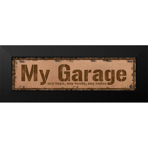My Garage Black Modern Wood Framed Art Print by Gibbons, Lauren