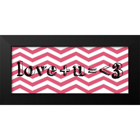 Love Black Modern Wood Framed Art Print by Gibbons, Lauren