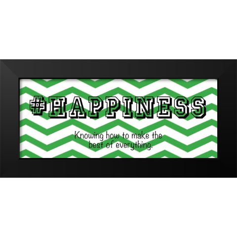 Happiness Black Modern Wood Framed Art Print by Gibbons, Lauren