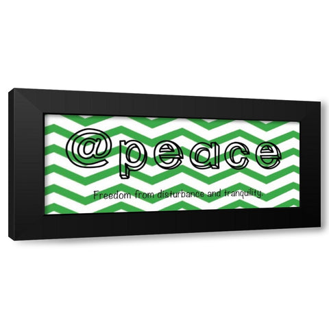 Peace Black Modern Wood Framed Art Print with Double Matting by Gibbons, Lauren