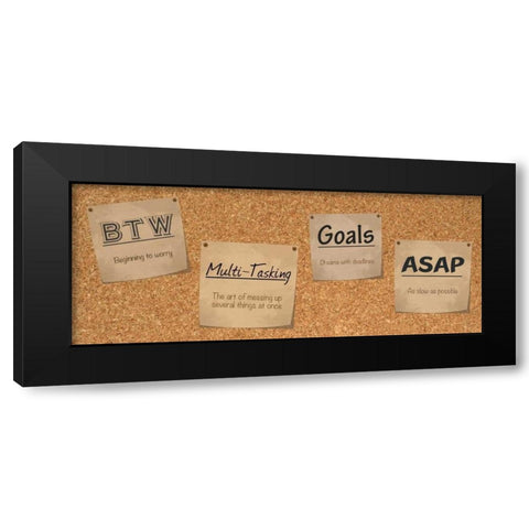 Organization Board Black Modern Wood Framed Art Print with Double Matting by Gibbons, Lauren