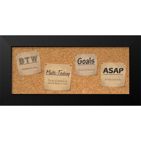 Organization Board Black Modern Wood Framed Art Print by Gibbons, Lauren