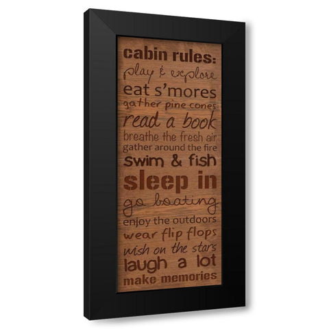 Cabinrules Brown Black Modern Wood Framed Art Print with Double Matting by Gibbons, Lauren