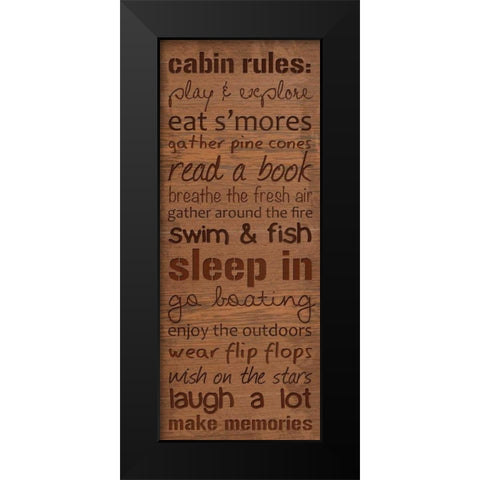 Cabinrules Brown Black Modern Wood Framed Art Print by Gibbons, Lauren