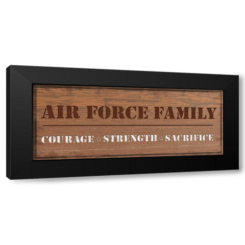 Air Force Family Black Modern Wood Framed Art Print with Double Matting by Gibbons, Lauren