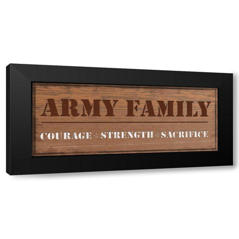Army Family Black Modern Wood Framed Art Print with Double Matting by Gibbons, Lauren