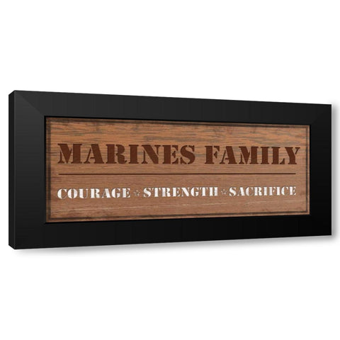Marines Family Black Modern Wood Framed Art Print with Double Matting by Gibbons, Lauren