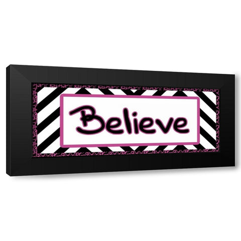 Tween Believe Black Modern Wood Framed Art Print with Double Matting by Gibbons, Lauren