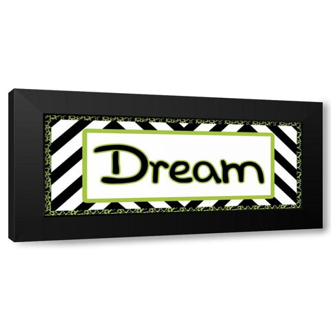 Tween Dream Green Black Modern Wood Framed Art Print by Gibbons, Lauren