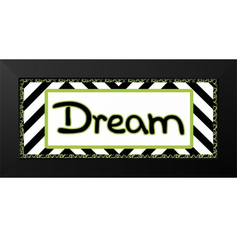 Tween Dream Green Black Modern Wood Framed Art Print by Gibbons, Lauren