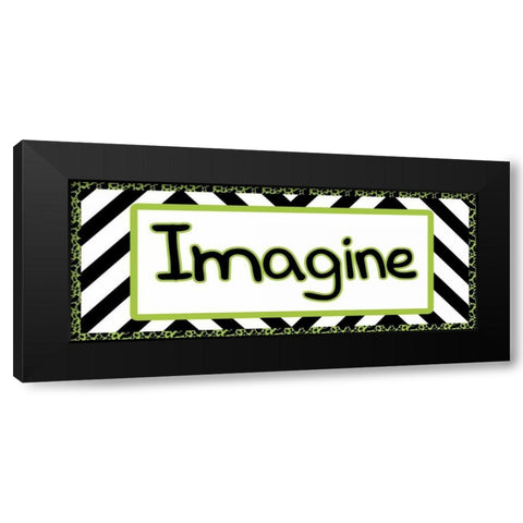 Tween Imagine Green Black Modern Wood Framed Art Print with Double Matting by Gibbons, Lauren