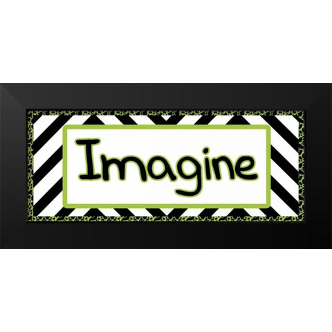 Tween Imagine Green Black Modern Wood Framed Art Print by Gibbons, Lauren