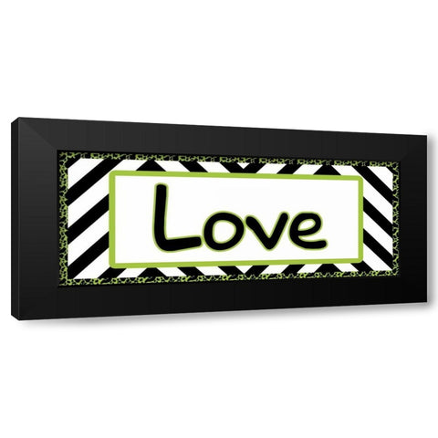 Tween Love Green Black Modern Wood Framed Art Print with Double Matting by Gibbons, Lauren