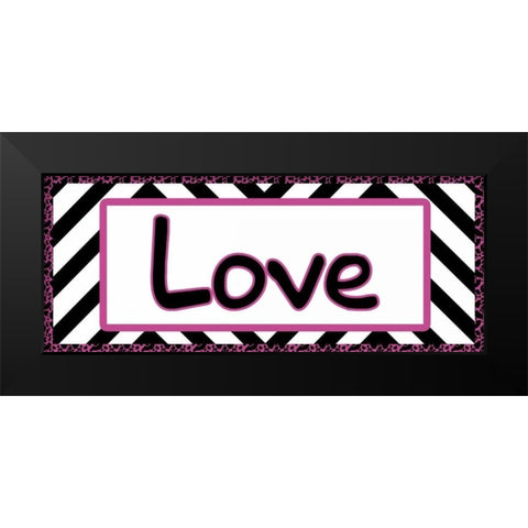 Tween Love Black Modern Wood Framed Art Print by Gibbons, Lauren