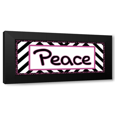 Tween Peace Black Modern Wood Framed Art Print with Double Matting by Gibbons, Lauren