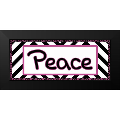 Tween Peace Black Modern Wood Framed Art Print by Gibbons, Lauren