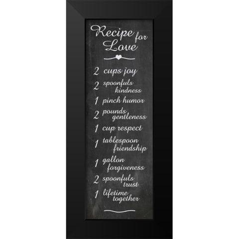 Recipe  Black Modern Wood Framed Art Print by Gibbons, Lauren