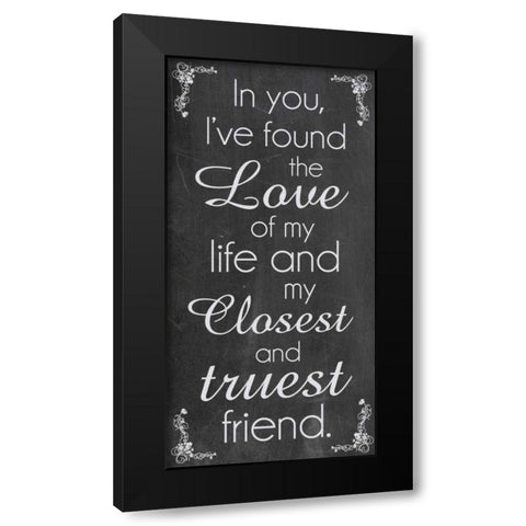 Love Of Life Black Modern Wood Framed Art Print by Gibbons, Lauren