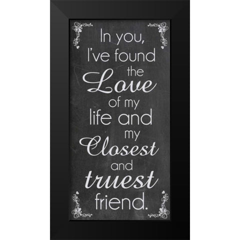 Love Of Life Black Modern Wood Framed Art Print by Gibbons, Lauren